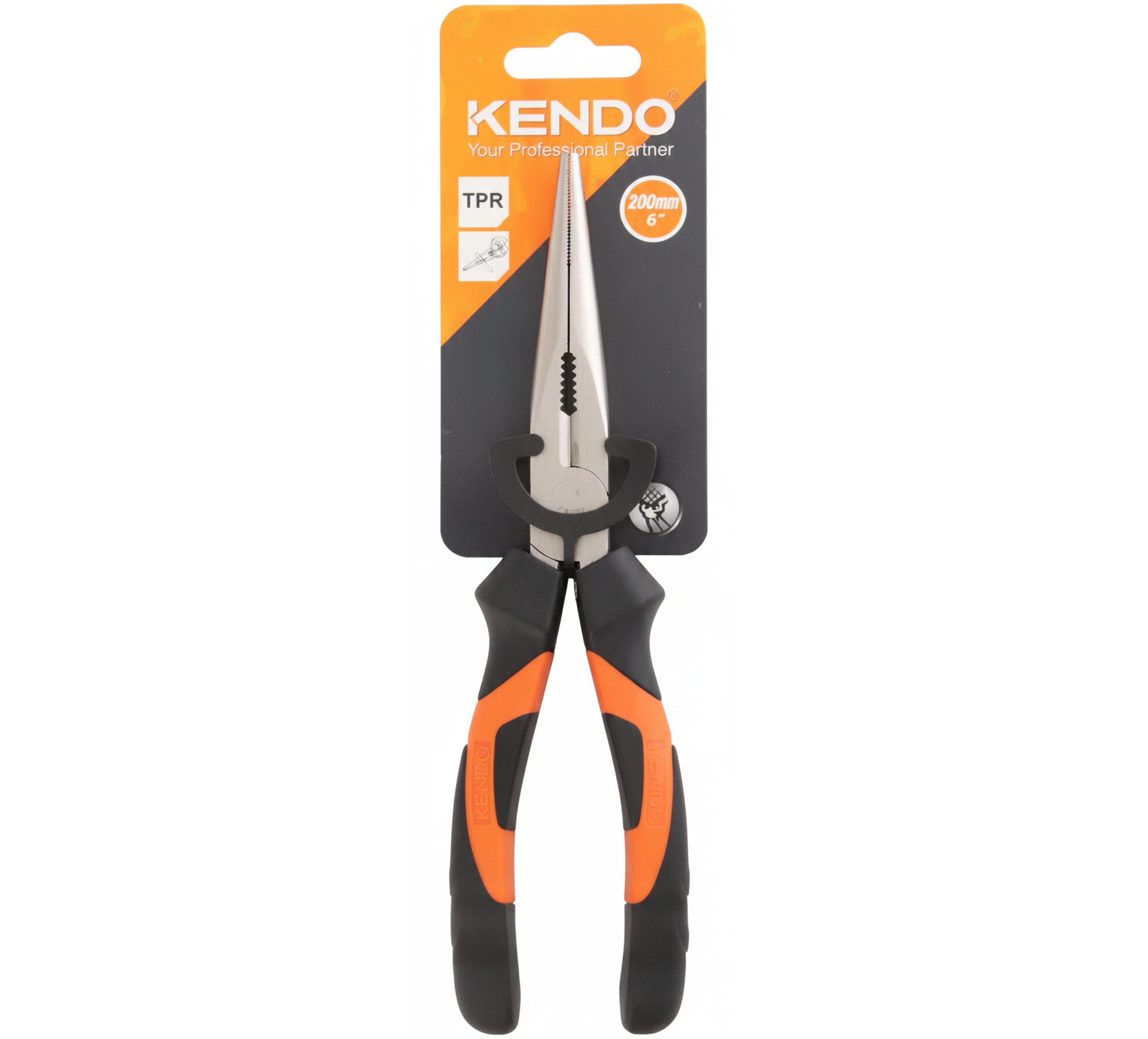 KENDO Long Nose Plier 6" image 3