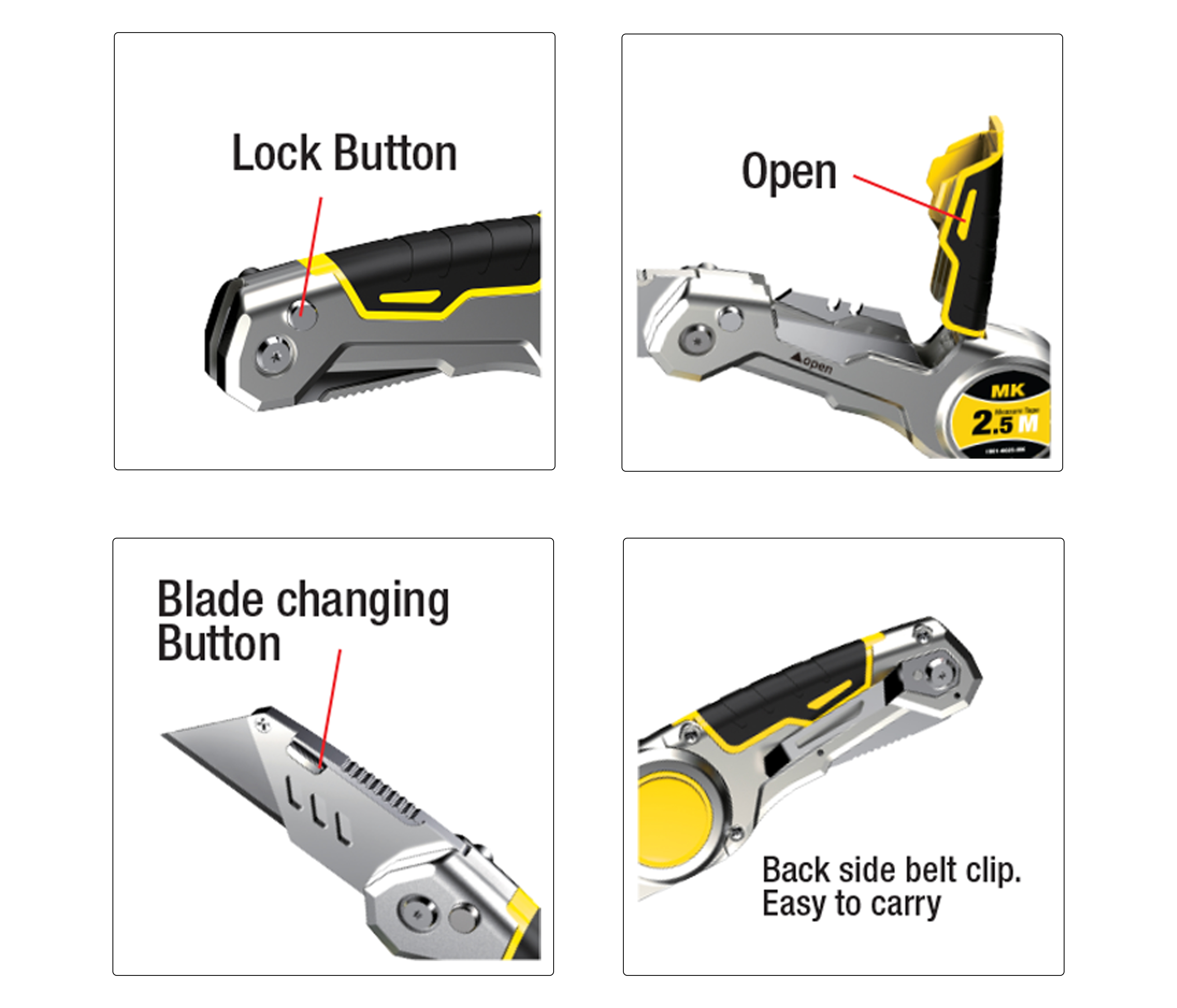 MK FOLDING KNIFE WITH MEASURING TAPE image 4